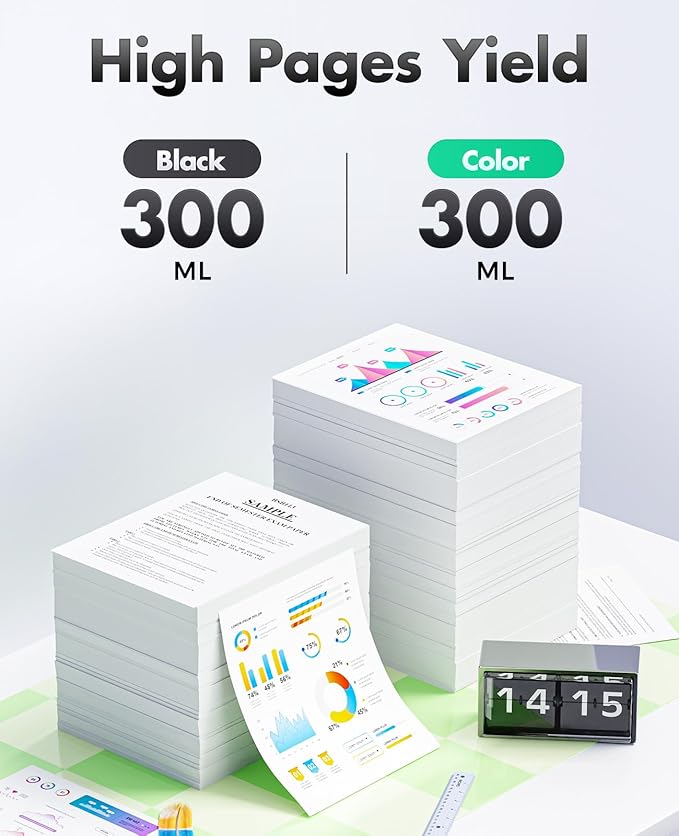 728 Ink Cartridges set 4-Pack High Yield Replacement for HP 728 Ink F9J68A F9K17A F9K16A F9K15A Compatible with HP DesignJet T830 MFP T730 Large Format Plotter Printers Matte Black Cyan Magenta Yellow