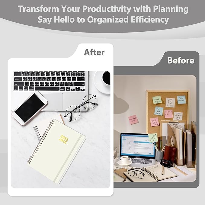 Planner 2025-2026, Weekly and Monthly Calendar Academic Planner (July 2025 - June 2026), Hardcover Teacher School Student Agenda with Tabs, Ideal for School Office Supplies, A5 (6.3" x 8.5")