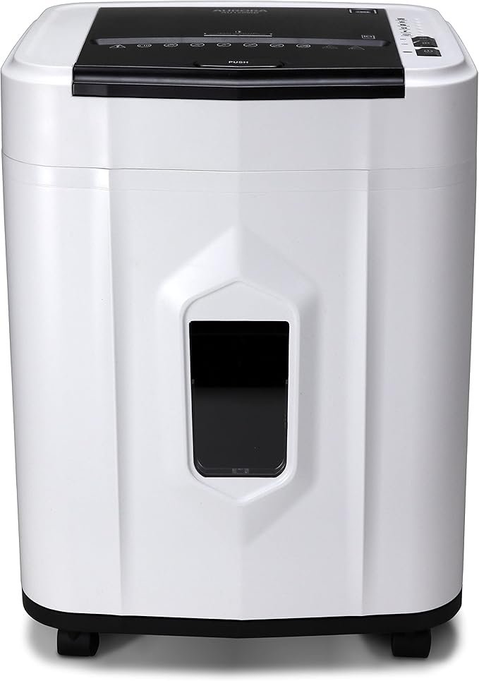 Aurora AU120MB 120-Sheet Auto Feed High Security Micro-Cut Paper Shredder / 30 Minutes (White/Black)