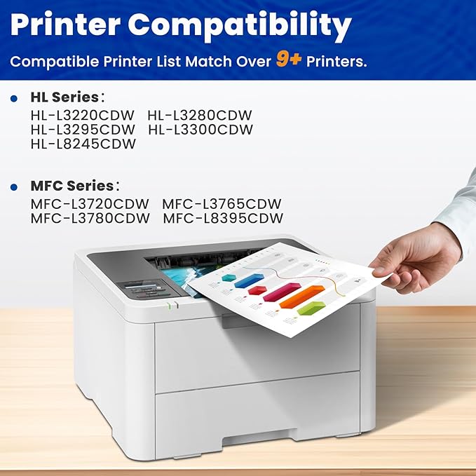 TN229XL Black Toner Cartridges MFC-L3720CDW Compatible Replacement for Brother TN229XL TN-229XL TN-229 TN229 Work with MFC-L3720CDW MFC-L3780CDW HL-L3220CDW HL-L3280CDW HL-L3300CDW Printes, 2 Black