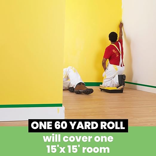 TAPEBEAR Green Painters Tape Multi-Surface Masking Tape 0.7 inch x 60 Yard, Indoor and Outdoor Painting Tape, Residue Free Easy Removal with Sharp Lines, Paint Tape for Walls, Auto, Home, 40Rolls