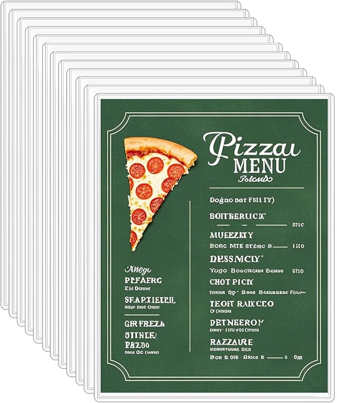 12-Pack 8.5" x 11" Rigid Print Protectors, Transparent Hard Plastic Page Sheet Protectors, Clear Plastic Sleeves for Paper Photo Poster, Protective Covers for Document Certificates