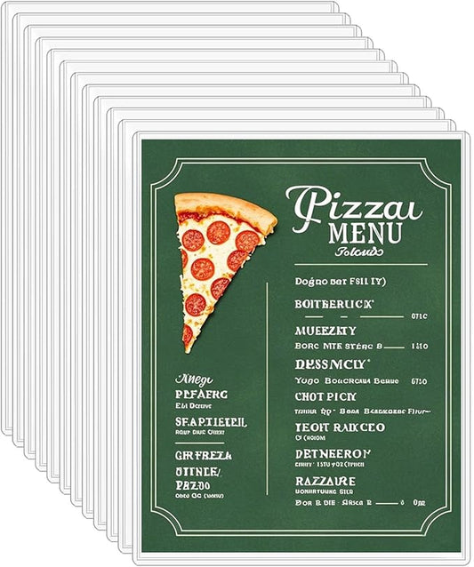 12-Pack 8.5" x 11" Rigid Print Protectors, Transparent Hard Plastic Page Sheet Protectors, Clear Plastic Sleeves for Paper Photo Poster, Protective Covers for Document Certificates