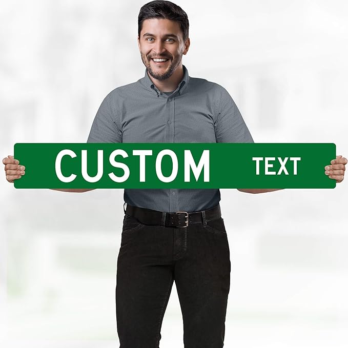 Custom Street Sign, Road Sign, Address Sign, 8 Colors, Reflective Option, Mounting Options, 6x42 Inch, Thick Rust-Free AlumaBond, USA Made by My Sign Center, (Classic)