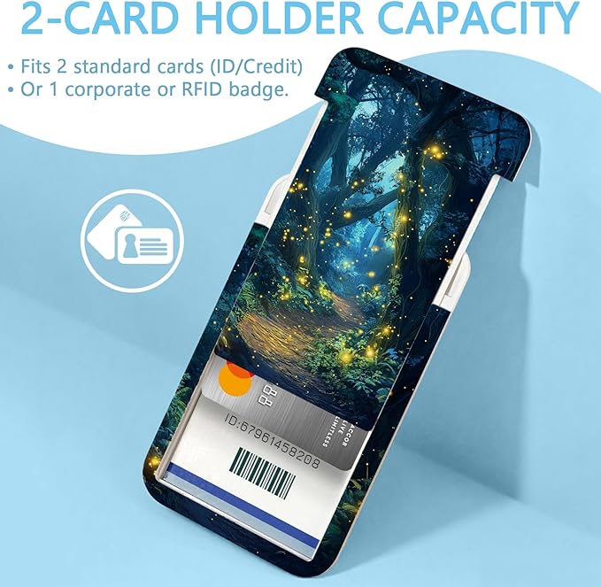 Gctriki Forest Fireflies Lanyards for ID Badges, Retractable Badge Holder with Heavy Duty Clip Keychain, Cruise Ship Cards Holder Name Tag ID Card, Teacher Nurse Women Men Security Staff Office Gift