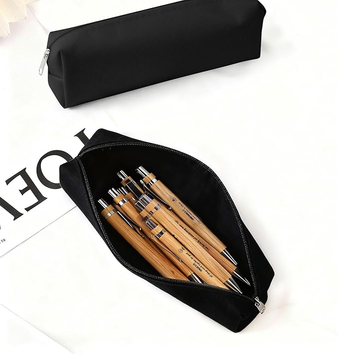 Bible Verse Pens 25 Pcs with 12 Christian Pens & 12 Refills & 1 Black Pen Pouch Bamboo Retractable Ballpoint Pens Inspirational Quote Pen Religious Gifts for Men Women