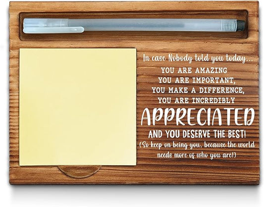 Appreciation Sticky Note Holder, Thank You Appreciation Gifts for Women, Men, Friends, Coworker, Nurse, Employee, Inspirational Motivational Quote for Desk Self-Stick Note Pad Holders WPP19