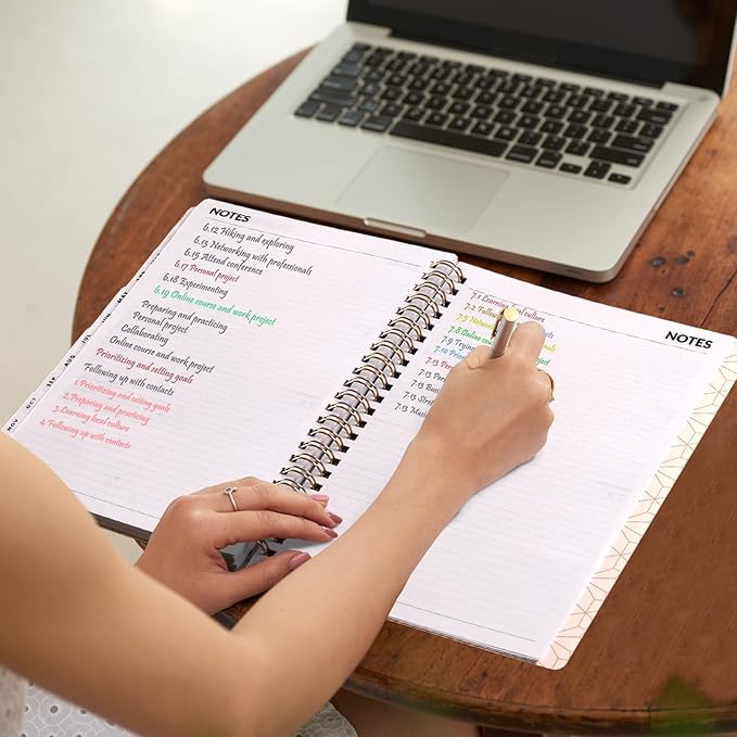 SUNEE Planner 2026 Weekly and Monthly, January 2026-December 2026, 8.5"x11", Tabs, Note Pages,Spiral Binding, Blue