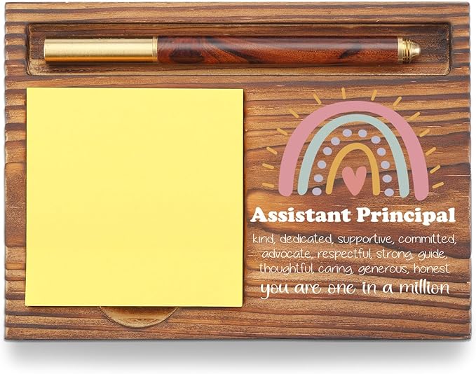 Assistant Principal Sticky Note Holder, Inspirational Appreciation Gift for Assistant Principals, School Desk Organizer, Thank You Gift for Assistant Principals Desk Accessory TZP136