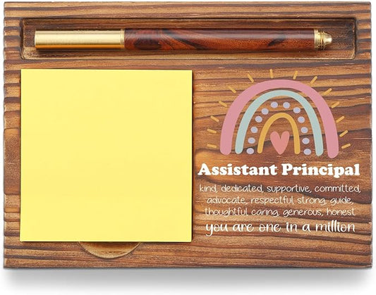 Assistant Principal Sticky Note Holder, Inspirational Appreciation Gift for Assistant Principals, School Desk Organizer, Thank You Gift for Assistant Principals Desk Accessory TZP136