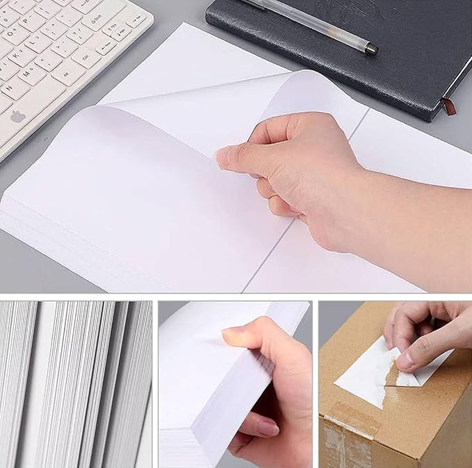 Coopaty Half Sheet Shipping Labels for Laser and Inkjet Printers 8.5 x 5.5 Mailing Address Labels, Permanent Adhesive (5000 Sheets, 10000 Labels)