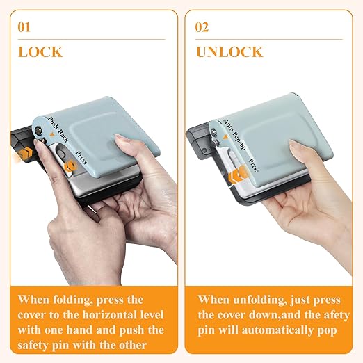 10 Hole Punch Binding Machine for Planners with 10 Multi-Color Binder Rings, 30 Holes on A4, 20 Holes on A5, 26 Holes on B5, 10 Sheet Capacity (Pale Blue)