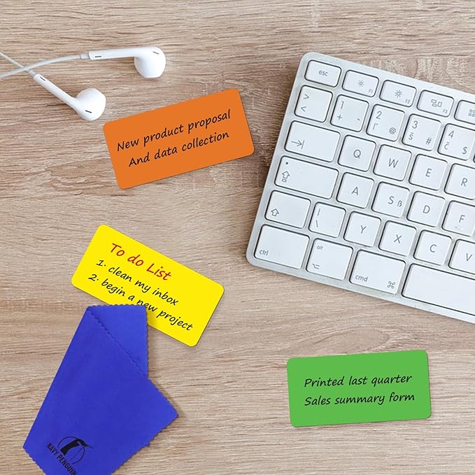 Dry Erase Magnets Set - 24 Pack - 4x2 in Whiteboard Magnetic Notes Planning Pads Labels - Small White Board Magnet Strips Name Tags for Home, Office and Classroom