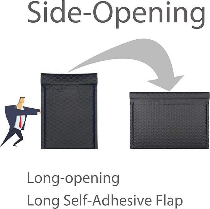 Purple Side-Loading Bubble Mailers 12 x 9 Inches,Self-Seal Padded Mailing Envelopes, Pack of 27