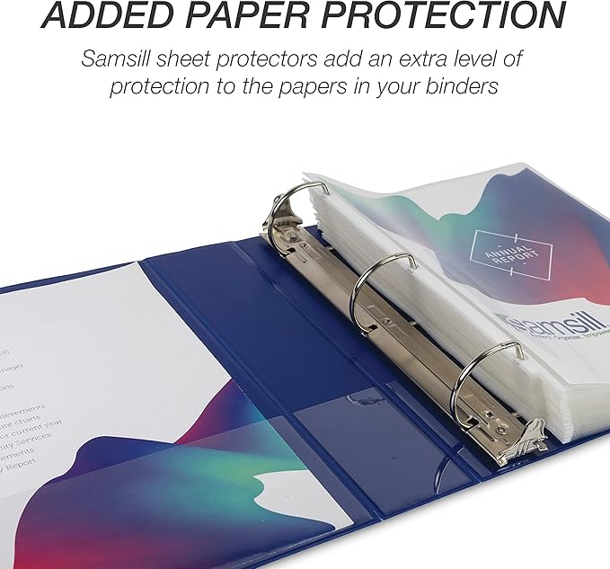 Samsill Durable 2 inch 3 Ring Binder, Made in USA, D Ring Binder, FSC 100% Recycled Chipboard, Fashion Assortment, 12 Pack