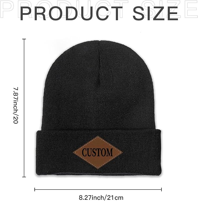 Custom Beanie for Men Women Bulk Custom Winter Hat Beanies with Logo Text Image Personalized Knit Hats Gifts for Business