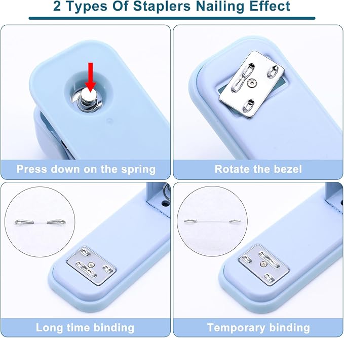 17 in 1 Blue Desk Organizers and Accessories Set, 3 Office Desk Supplies Storage Organization, 4 Pens, Stapler, Staples & Remover, Tape & Dispenser, Scissors, Ruler, Clips, Hole Punch, Back to School