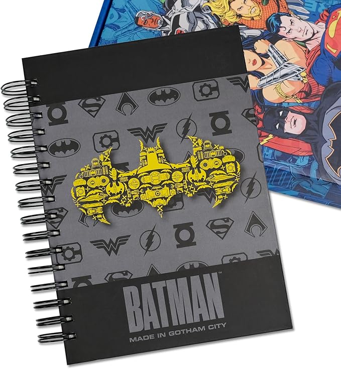 Hero Theme Academic Planner Notebook, Weekly Monthly Daily Agenda, Custom Date Organizer for Time Management, Spiral Bound Planner with Colorful Tabs,Datebooks for Student, Workers (Black and Grey)