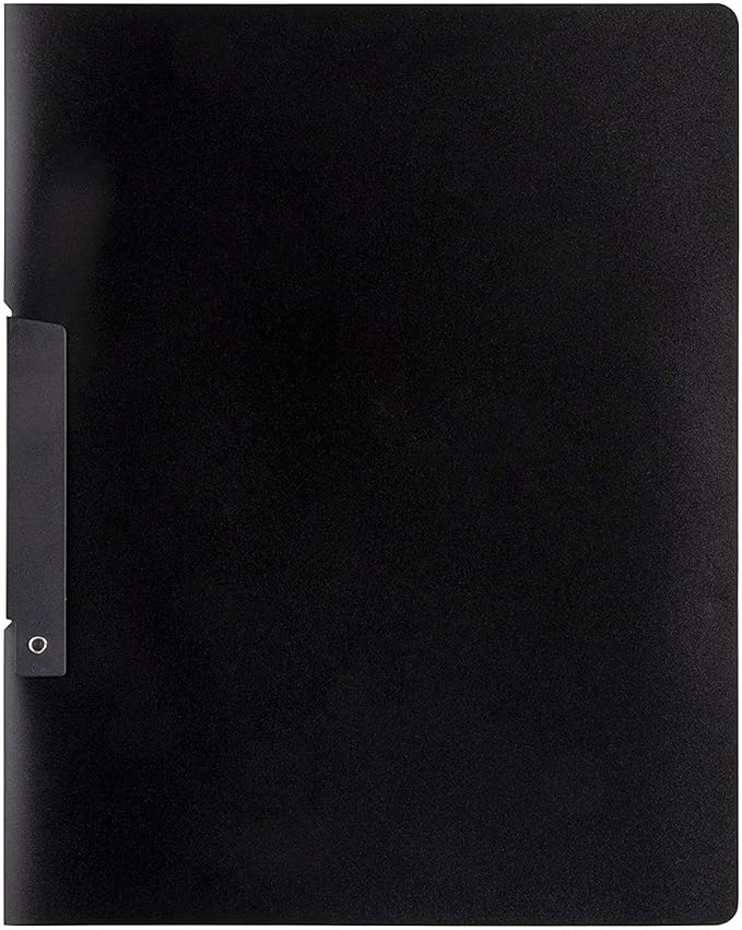 Juvale Resume Portfolio Folder - 10 Pack, Black, 9 x 11 in - Clear Report Covers with Sliding Bar & Swing Clip - Presentation Folders & Document Binder