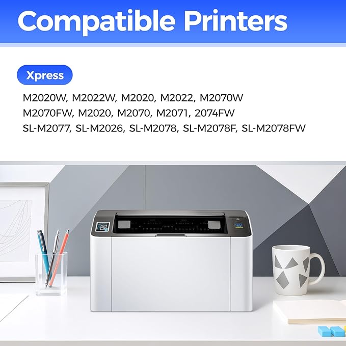 MLT-D111S Toner Cartridge High Yield Black 2-Pack Compatible for Samsung MLT-D111S 111S MLT111S D111S for Samsung Xpress M2020W M2070FW M2070W M2020 M2024W M2074FW M2070F M2022 M2026 M2070 Printer Ink
