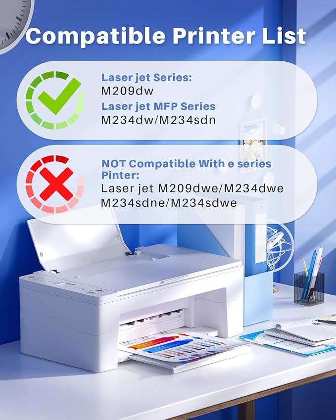 134X Toner Cartridge (with chip) Replacement for HP 134X Black Toner Cartridge or for HP 134X Toner Compatible with Laserjet 209dw MFP M234dw M234sdw M234sdn Printer