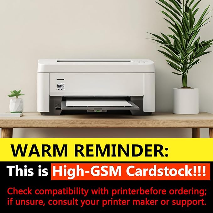 OcePor 100 Sheets White Cardstock 13” x 19”, 92lb/250gsm Black Card Stock, Thick Card Stock Paper, Heavy Cardstock Paper for Printer, Resume, Scrapbooks, Art, Crafts, Business Cards