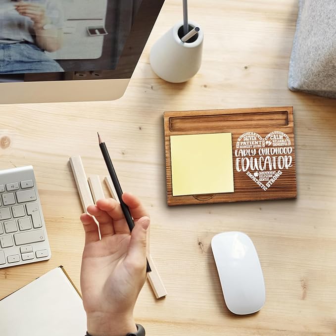 Early Childhood Educator Sticky Note Holder, Early Childhood Educator Office Decor Gifts, Early Childhood Educator Thank You Appreciation Gifts for Women Self-Stick Note Pad Holders WPP23