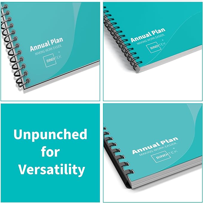 Binditek 100 Pack 8 Mil Ultra Clear Report Covers, Polythylene Terephthalate, 8.5 x 11 Inches, Letter Size, Square Corners, Un-Punched, for Students and Coworkers