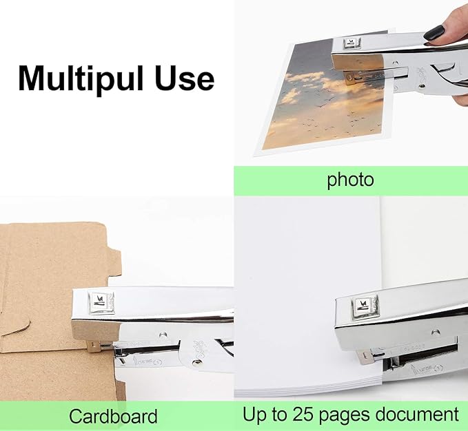 2 PCS Heavy Duty Stapler with 4000 Staples, Plier Stapler 25 Sheets Capacity Metal Desktop Staplers, Hand Held Save Effort Stapler Pliers