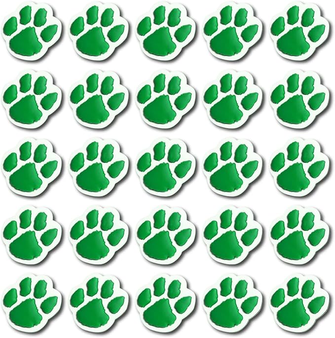 Anderson's Green Paw Pencil Toppers, Set of 25, School Supplies, Classroom Supplies, Writing