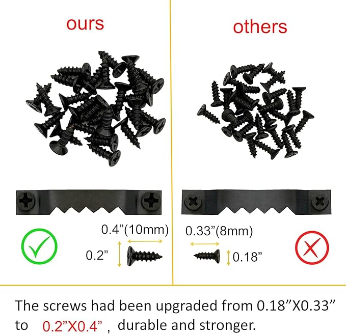 100 Pack Small Sawtooth Picture Hangers Steel Picture Hangers Picture Frames Hangers with Screws Picture Hang Solutions, for Hanging Clock Paintings Artwork Picture Frame Hook Photos (Black)