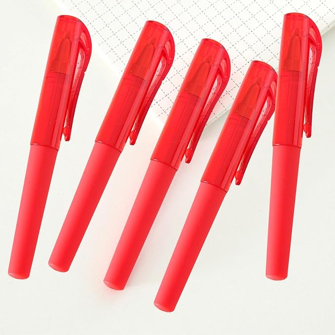 10-Pack Novelty Mini Ballpoint Pens Pocket size Pen Matte Finish Gel Pens, Red Ink Refills, 0.5mm Fine Point Bulk Office & School Supplies for Writing, Marking,Note Taking, Everyday Use