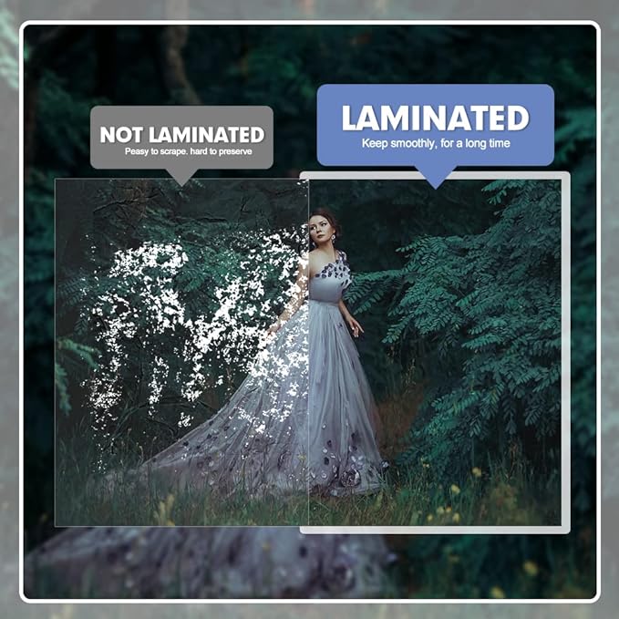 Laminating Sheets, PANDRI 200 Pack Thermal Laminator Pouches Holds 8.5 x 11 Inch, 5 Mil Clear Laminator Paper 9 x 11.5 Inch, Letter Size