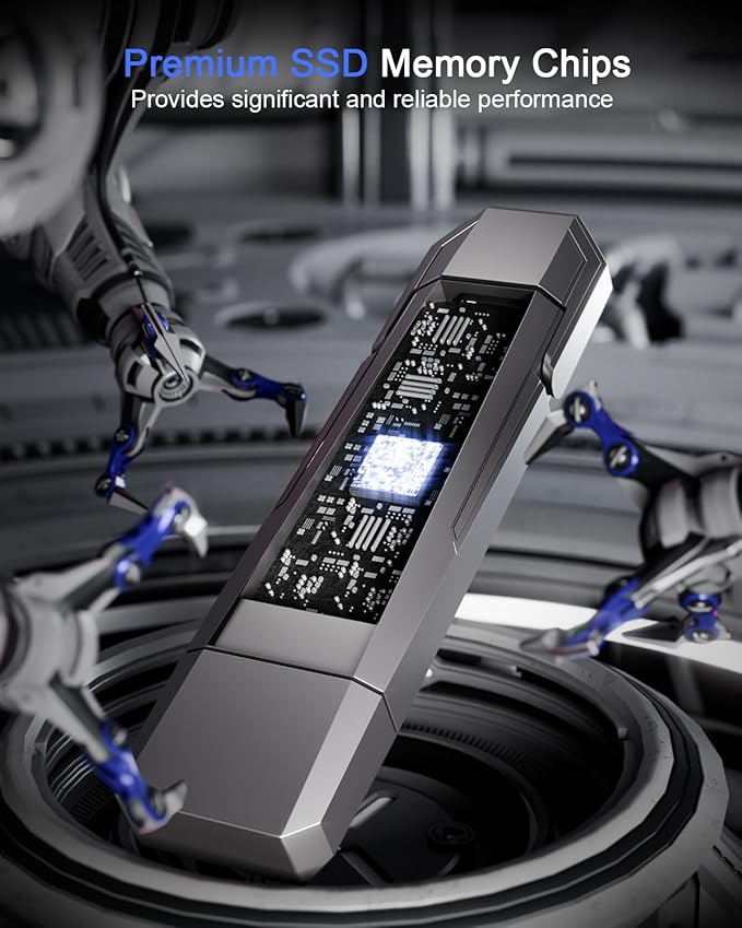 Vansuny 512GB Portable External SSD - USB 3.2 Gen 2 Dual A + C Solid State Drive Up to 1000MB/s for Android Phone, Tablet, Laptop, MacBook, PC