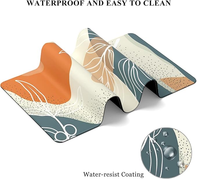 Desk Mat, 32" x 12" XXL Extended Large Gaming Mouse Pad, Desktop Decor Desk Pad, Cute Men Women Office Supplies and Accessories, XL Mouse Mat for Laptop & Keyboard, Desert Flower