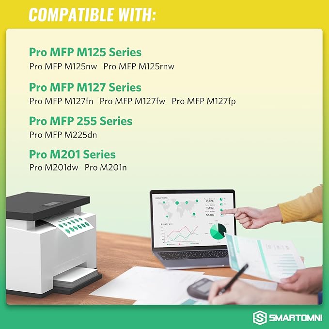 Compatible 83A CF283A Toner Cartridge Replacement for HP 83A CF283A use for HP Laserjet pro MFP M127fw M127fn M125nw M201dw M201n M225dn M225dw M125a Printer 1500 Pages Black 2 Packs