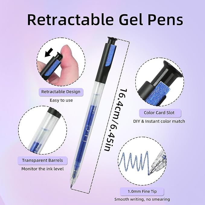 Stocking Stuffers for Teen Girls Boys,12 Colors Retractable Glitter Gel Pens, Metallic Sparkle Gel Pens for Adult Coloring Books,Sparkle Glitter Pens for Drawing Writing Journaling, Christmas Gifts