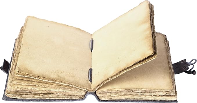 Vintage Leather Journal Handmade Buffalo Non-Refillable Deckle Edge Paper – Leather Bound Journal for Women, Men, Vintage C-Lock Closure Ideal for Writing & Travel for Artists (Grey)