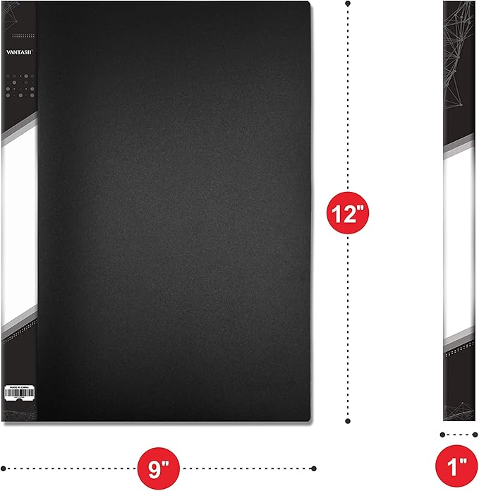 Presentation Book 40 Clear Pockets Sleeves Protectors Art Portfolio Clear Book for Artwork, Report Sheet, Letter （8.5x11.5inch