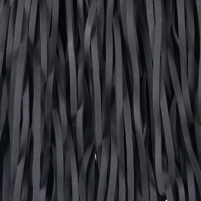 AMUU Rubber Bands Fits 8-33 Gallon Trash Cans Black Large 120 Pack Size #117B (7" x 1/8") for Trash Cans Big Large Strong Elastic Bands for Office Supplies File Folders Litter Box