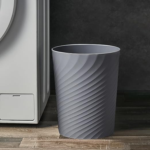 Bathroom Trash Can 1.8 Gallon Garbage Can Small Waste Basket Recycling Bin for Bedroom Office Kitchen,2 Pack Grey