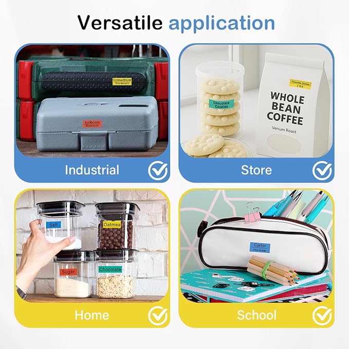 Labelife TZe TZ Tape 18mm 0.7" Laminated Compatible with Brother P Touch Label Tape 3/4 Inch TZe-241 TZe-441 TZe-541 TZe-641 TZe-741 for PTD410 PTD400 PTD610BT PTD600 PTP710BT PT-1880,5 Color
