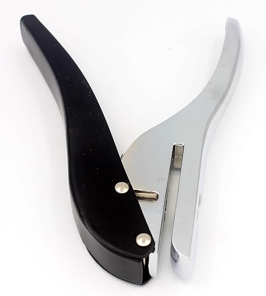 Metal Silver Hand-held 1/4 inch 6mm Round Heavy Duty Single Circle Hole Punch for ID Cards PVC Cards Badge Photos