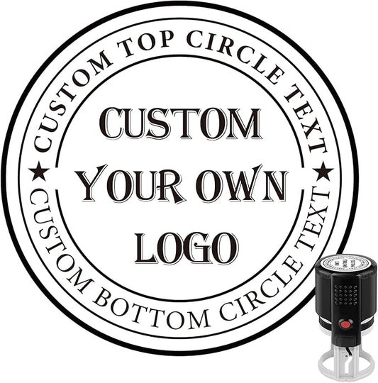 Custom Logo Stamp for Business - Self Inking Stamps with Personalized Logo | 5 Ink Colors (Logo)