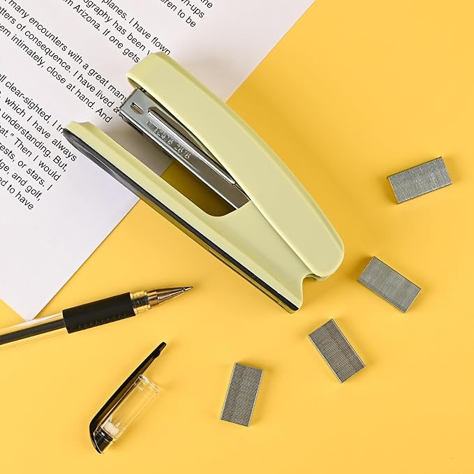 Temiary Staplers for Desk with 2000 Staples Standard, Jam Free, Reduced Effort, Stapler for School Office Home Supplies (Green)