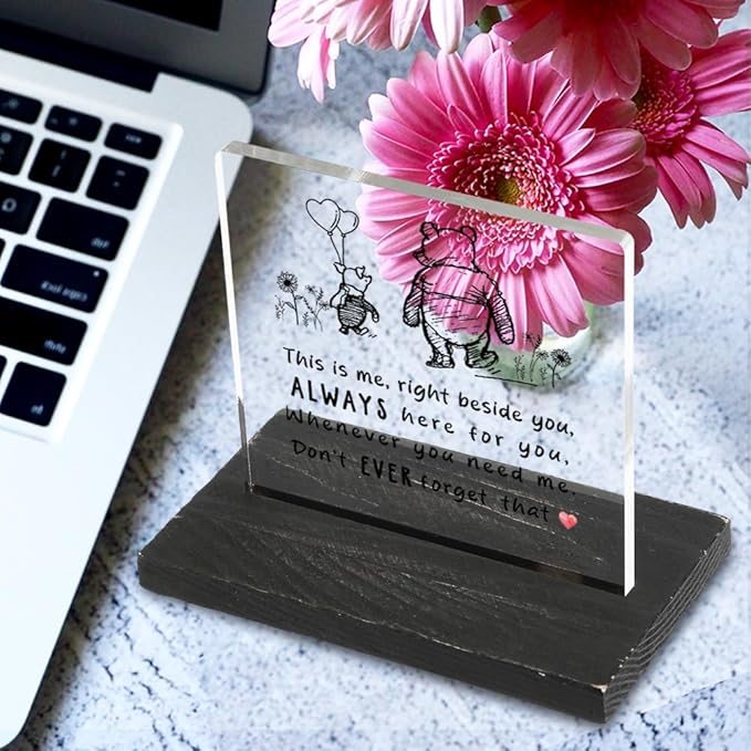 Supportive Friend Gifts, Tough Times Gifts Right Beside You Desk Sign for Friends, Great for friends Coworker Sister who are going through a difficult time, Best Friend Decorative Signs-DX213