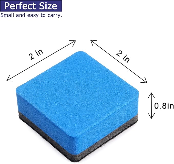 Tamaki 12 Pack Magnetic Whiteboard Eraser, Dry Eraser Board Erasers, Dry Erasers for White Board, Whiteboard Erasers for Kids Classroom, Blue