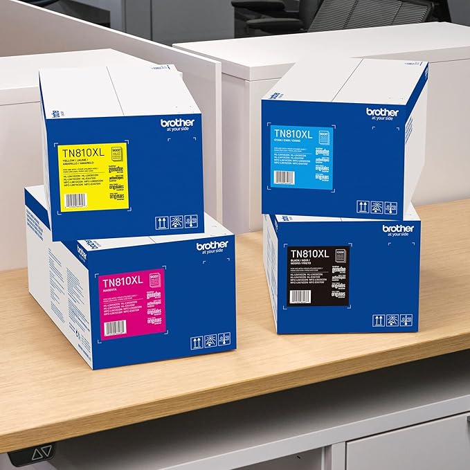 Brother Genuine High Yield Toner Cartridge, TN810XLBK, Replacement Black Toner, Page Yield Up to 12,000 Pages