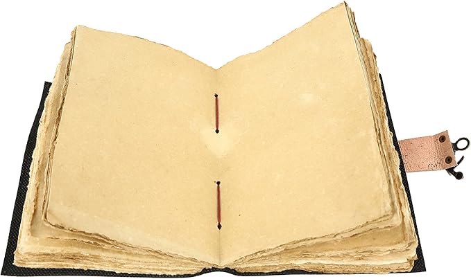 Vintage Leather Journal Handmade Buffalo Non-Refillable Deckle Edge Paper – Leather Bound Journal for Women Men Vintage C-Lock Closure Ideal for Writing & Travel for Artists