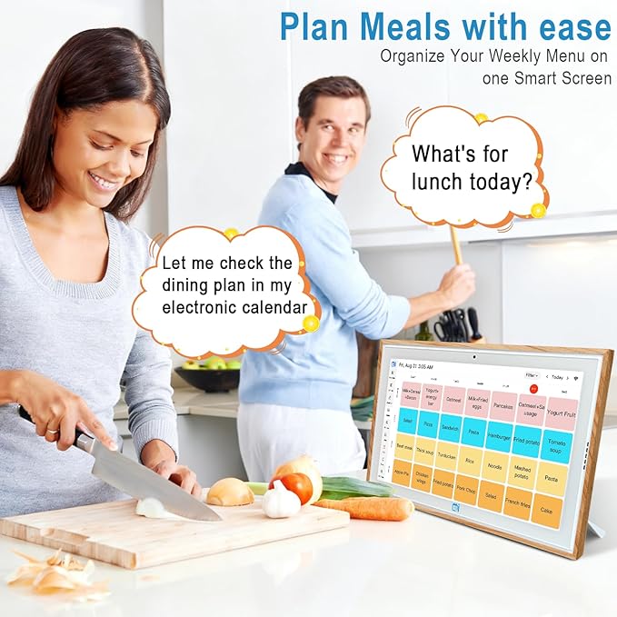 15.6 Inch Smart Digital Calendar – Family Wall Planner & Chore Chart, Wall Mounted Electronic Calendar with 1920x1080 IPS Full HD Touch Screen, Great for Organizing Your 2026 Calendar and Home Schedules